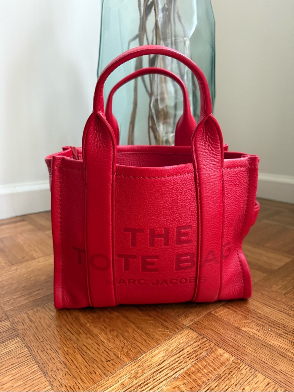 Marc Jacobs Red Pebbled Leather Mini Tote